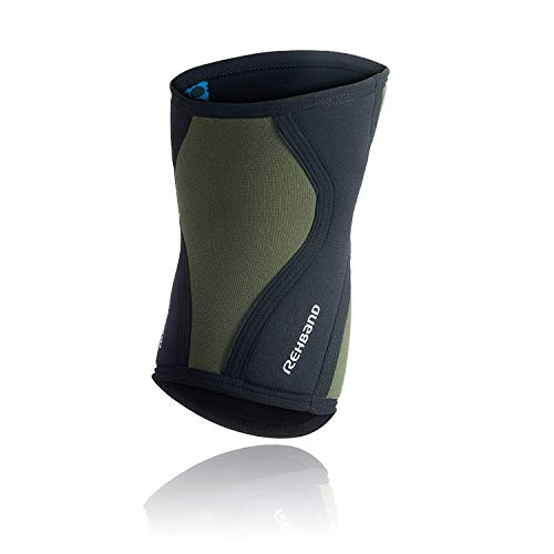 Rehband Kniebandage Neopren 5 mm - Rodillera de voleibol, Verde, M