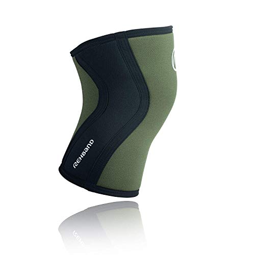 Rehband Kniebandage Neopren 5 mm - Rodillera de voleibol, Verde, M