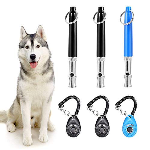 Silbatos Profesional para Perros, 3 Piezas Ultrasonidos Silbato de Entrenamiento de Perro, Frecuencias Ajustables Silbato de Entrenamiento de Perros con Acollador