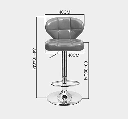 TYZXR Taburete de Bar Ajustable Giratorio, taburetes de Bar Modernos de línea Diagonal hidráulica, para Cocina, bistró, Pub (Color: marrón)