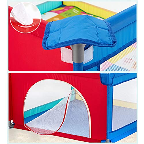 WYQ Parque Infantil Área de Juegos para Valla de bebé Grande de 4 Colores, Patio de Juegos de Seguridad para bebés y niños, Parque Infantil para bebés y colchoneta de Arrastre S 2 tamaños para Elegir