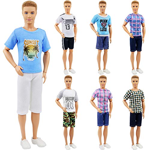 ZITA ELEMENT Ken Muñeca Ropa 5 Fashionista Trajes de Ropa de Moda Casual Traje para Novio Ken Muñeca y Otras Muñecas de 12 Pulgadas 30cm - Ropa Aleatoria